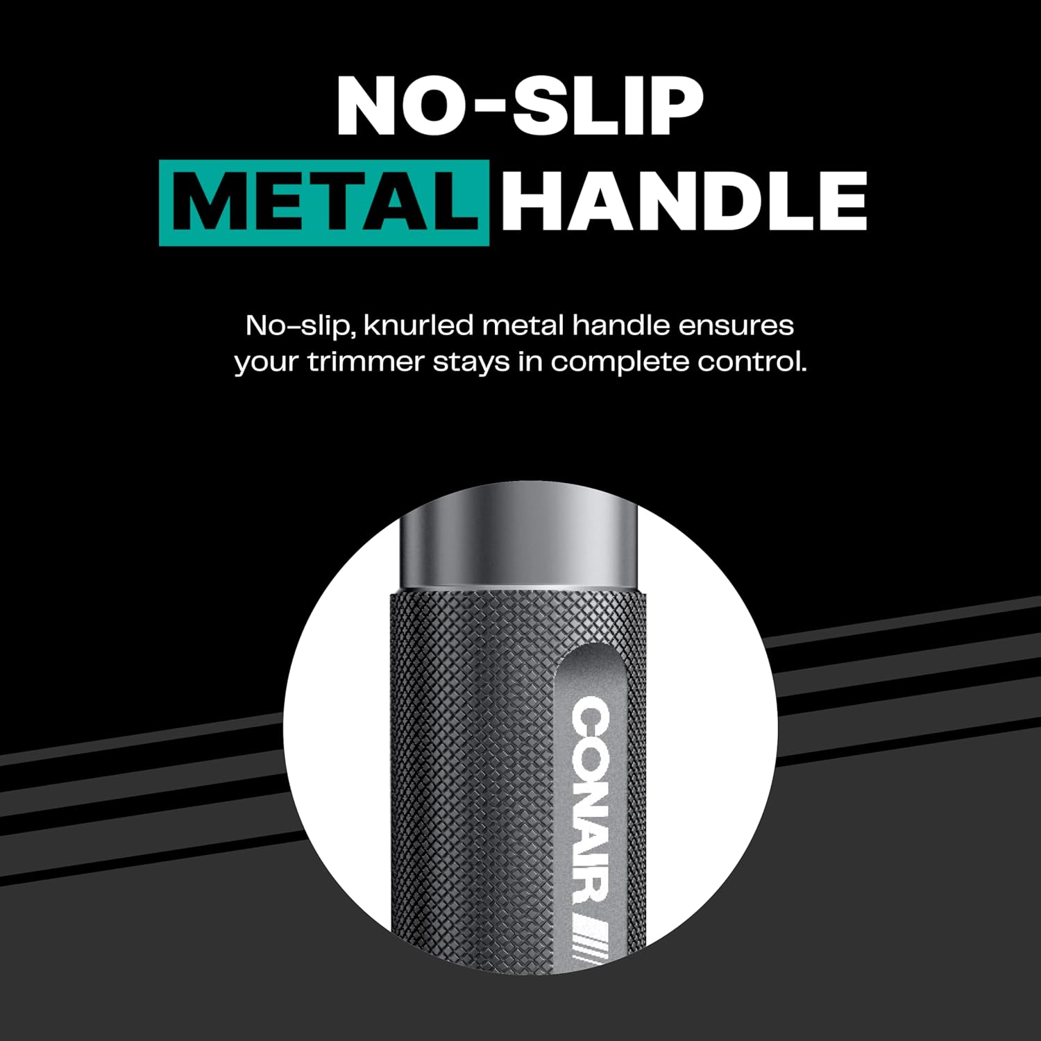 Conair Men Ear, Nose and Eyebrow Trimmer, Patented 360° Bevel Blade for No Pulls, Nicks or Cuts Guaranteed, Nose Hair Trimmer for Men, Non-Slip Grip, 5-Piece Kit with Travel Case