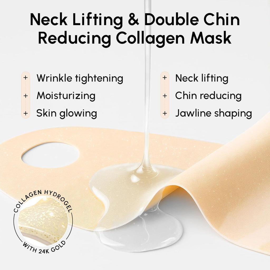 MAREE V Line Lifting Mask with 24K Gold – Deep Collagen Face Mask for Women – Jawline Shaper Mask with Retinol & Hyaluronic Acid – Neck Tightening & Firming - Double Chin Strap for Face Lift
