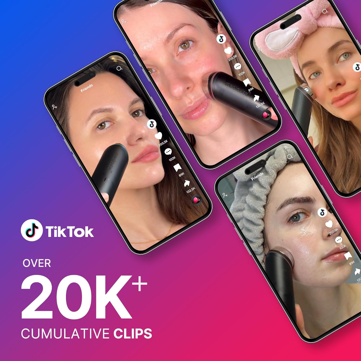 Medicube Age-R Booster Pro Pink | 6-IN-1 Real Glass Glow Beauty Massager | Looking Glass Skin | Korean Skin Care